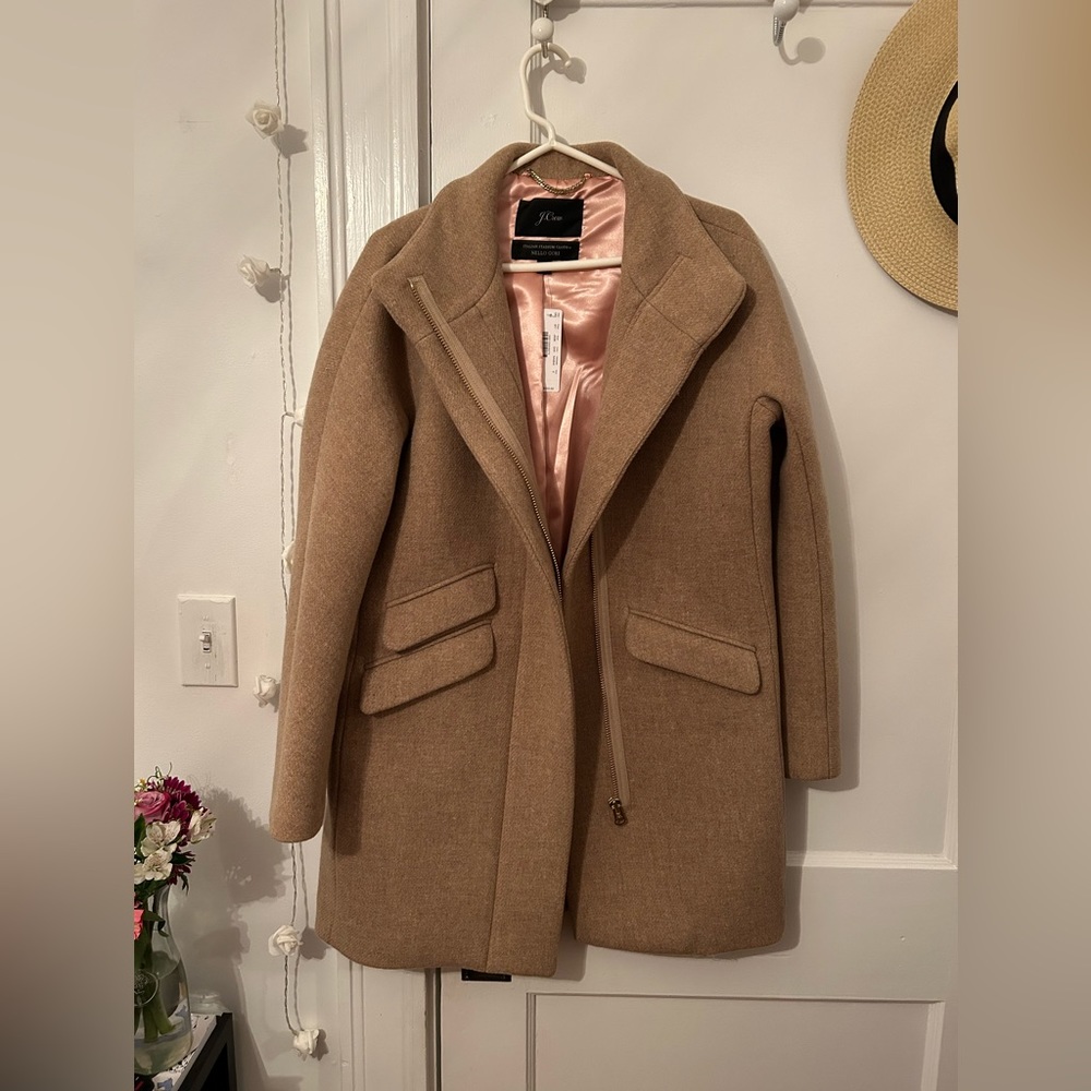 JCrew Italian Stadium Wool camel coat